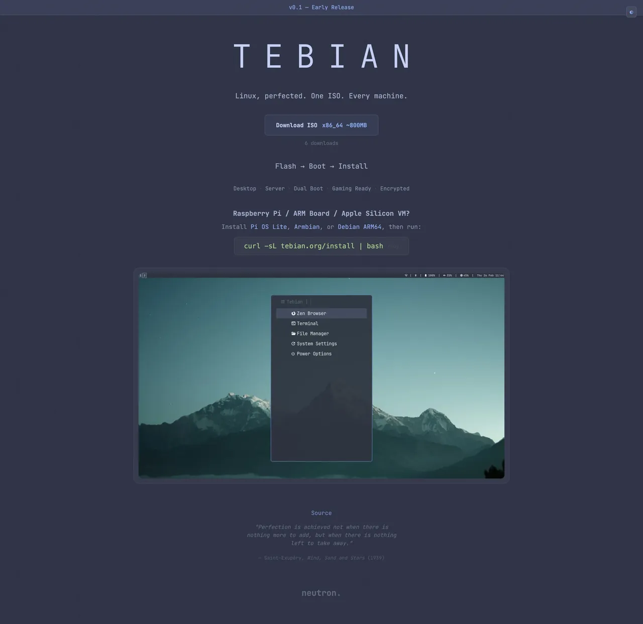 Tebian website